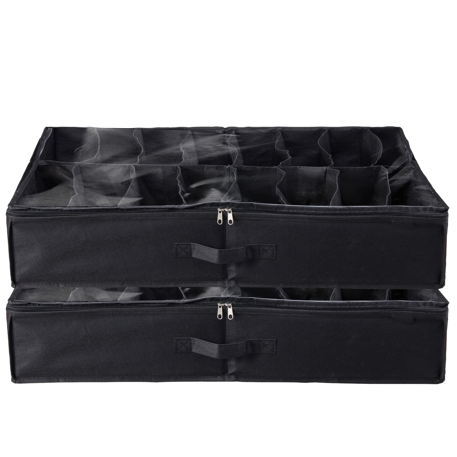 Under Bed Shoe Storage Organizer For Closet With Clear Window_voghion.com